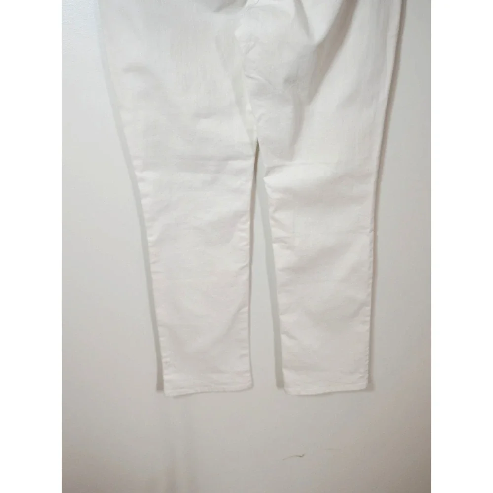 NWT Not Your Daughters Jeans NYD Women 16 WHITE Straight Leg Classic Preppy $104